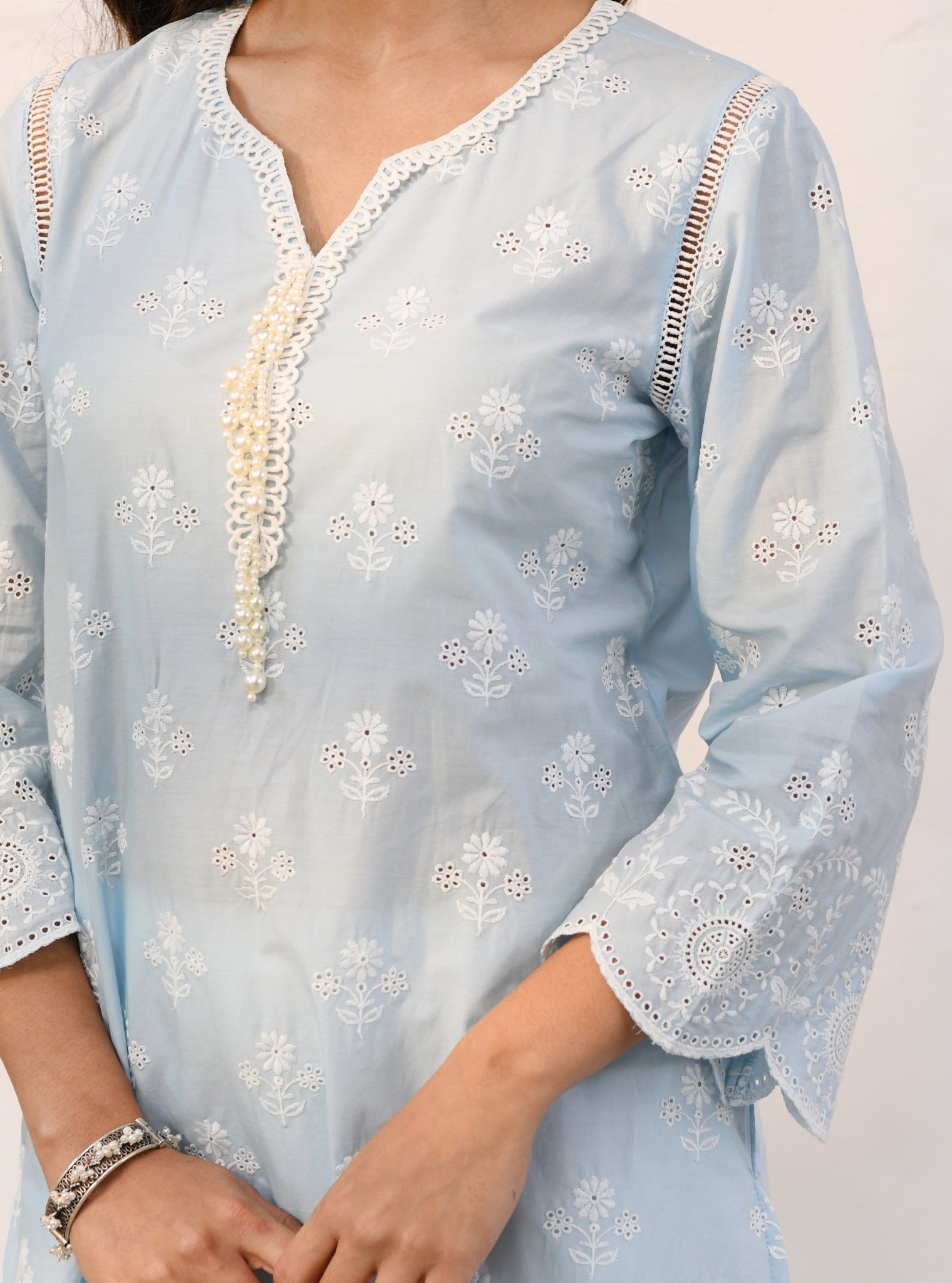 Arpora Supima Cotton Blue Kurta Set