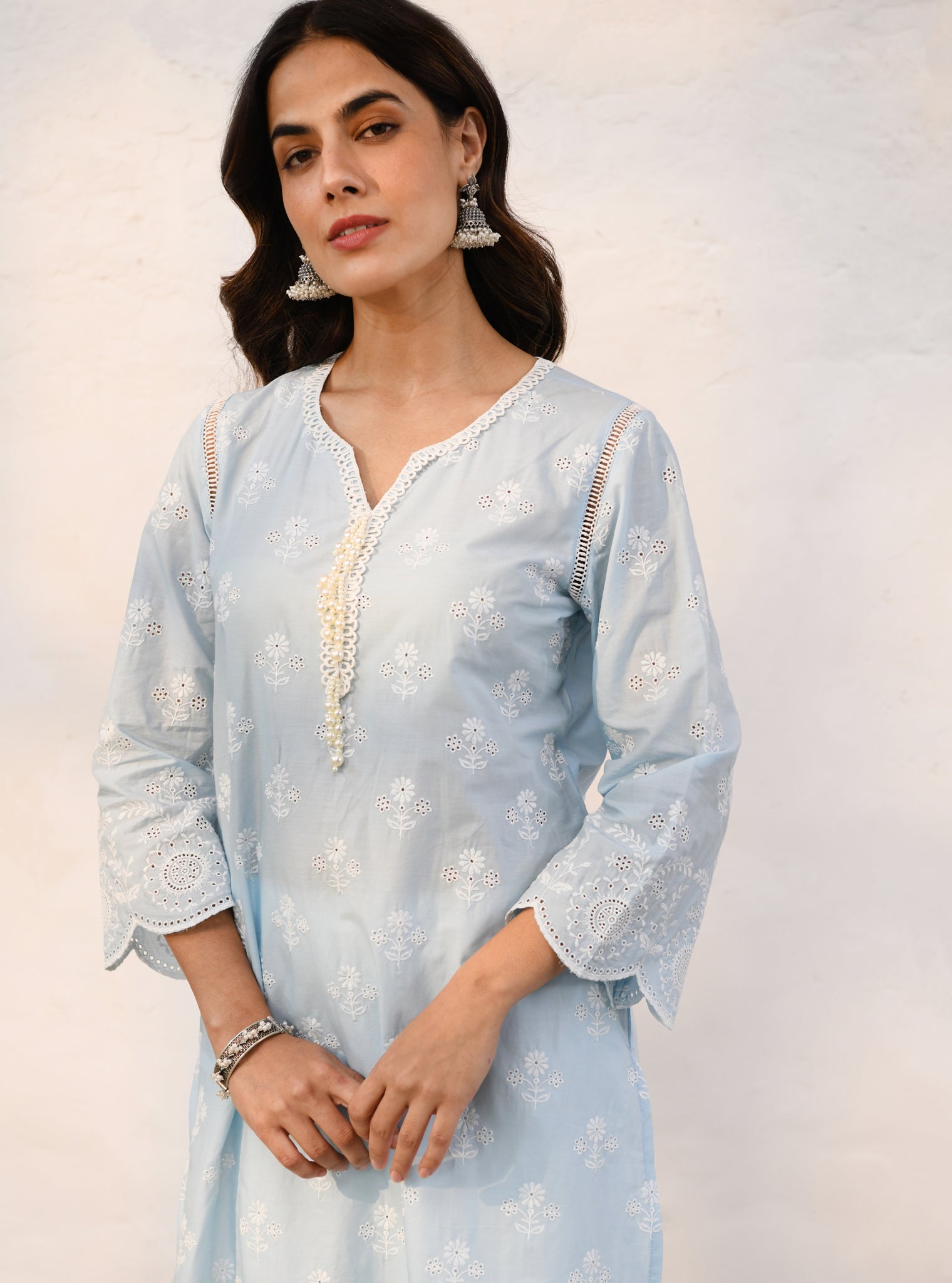Arpora Supima Cotton Blue Kurta Set