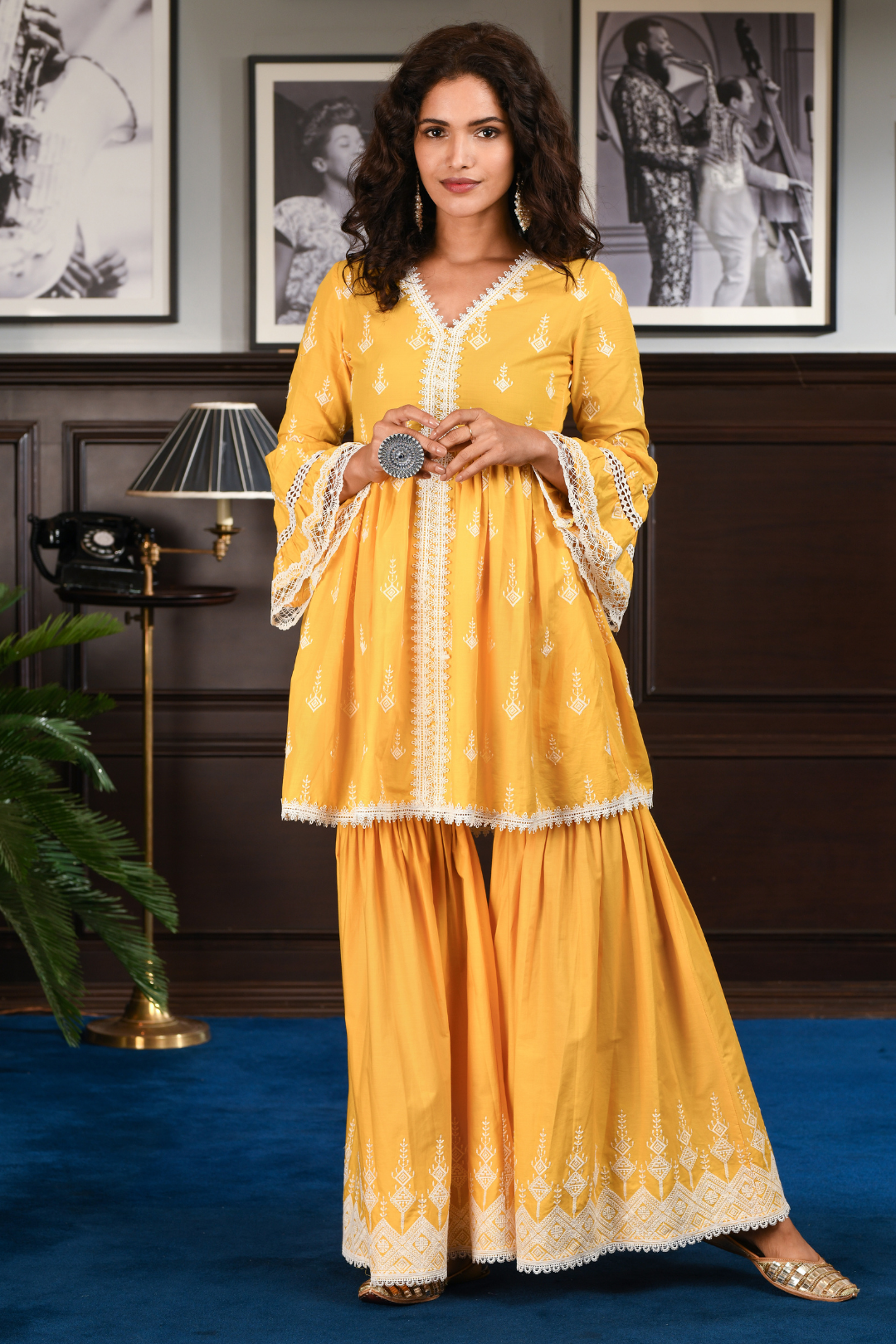 Alaia Supima Cotton Kurta with Garara Set