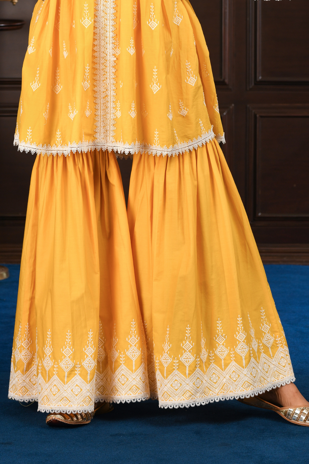 Alaia Supima Cotton Kurta with Garara Set