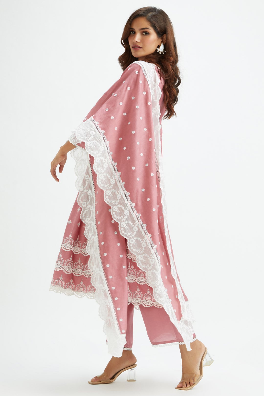 Albany Cupro Silk Mauve Kurta Set