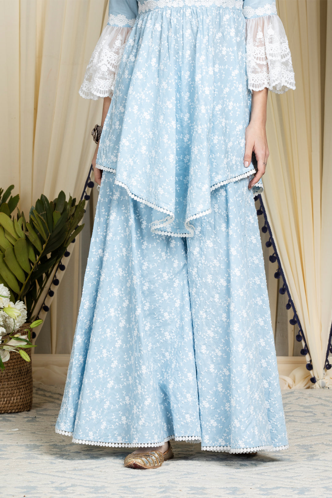 Ariana Supima Cotton Kurta with Sharara Set