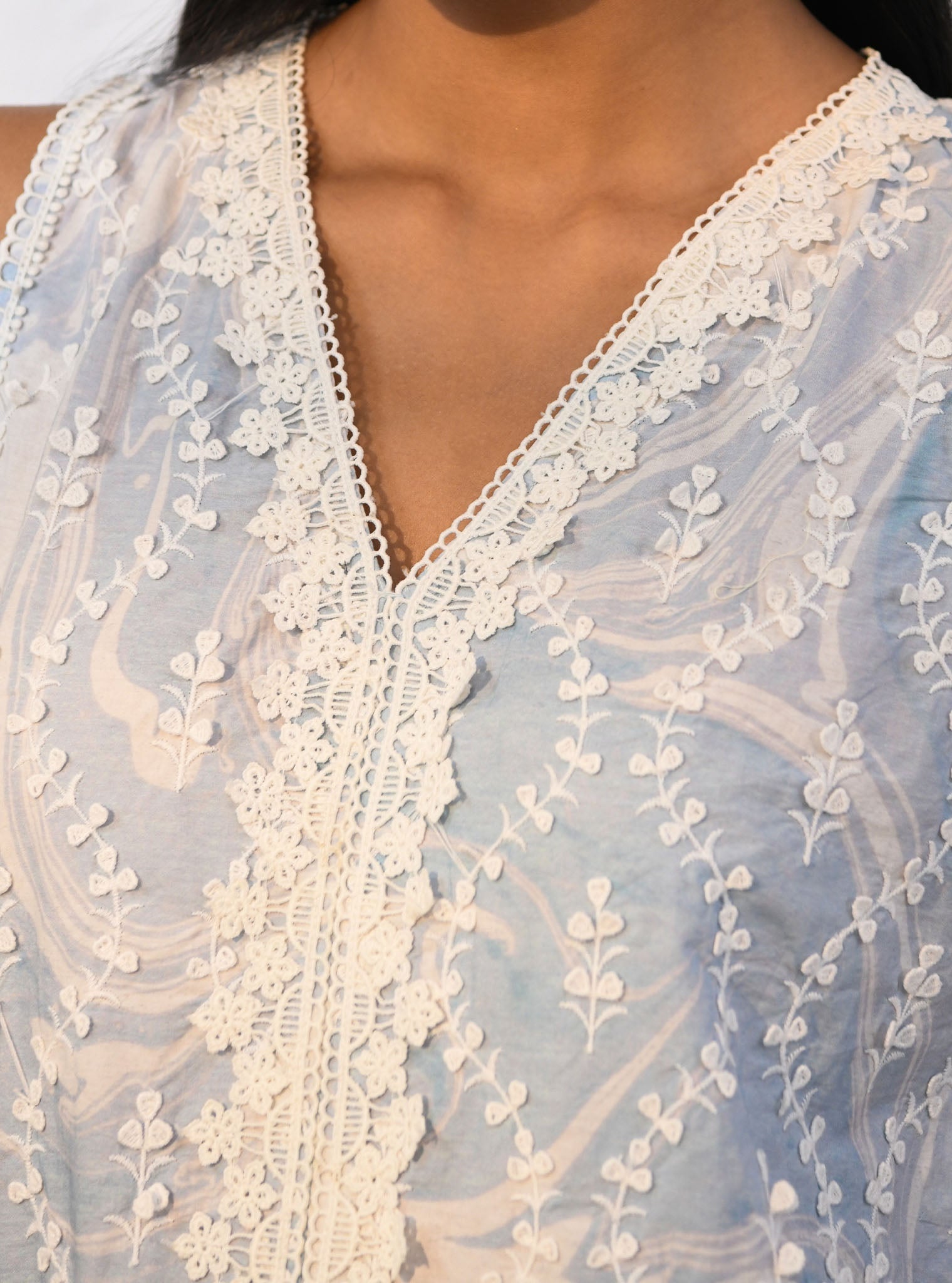 Marble Avalon Supima Cotton Blue Kurta Set