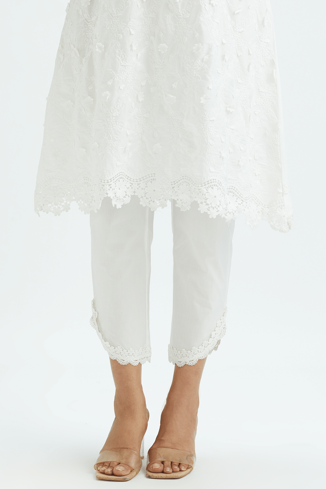 Baybreeze Supima Cotton White Kurta Set