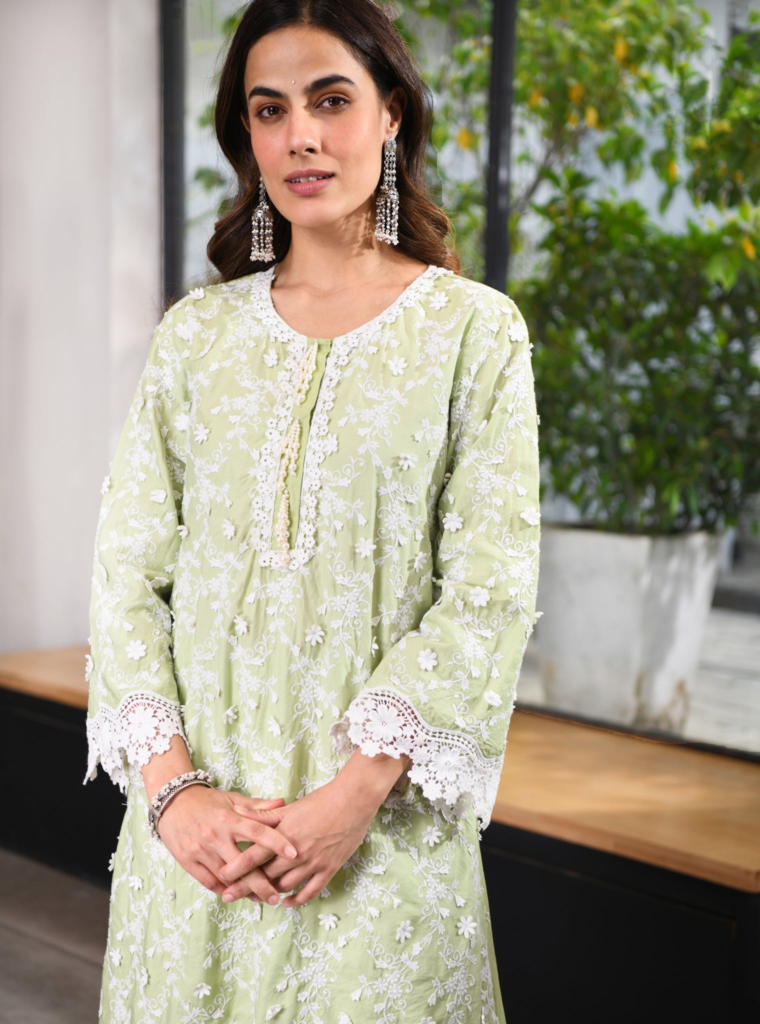 Baybreeze Supima Cotton Green Kurta Set