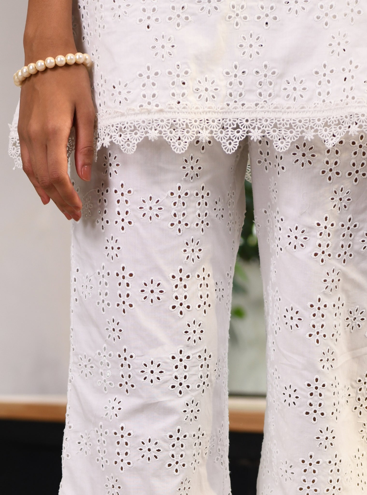 Beverly Supima Cotton White Co-ord Set