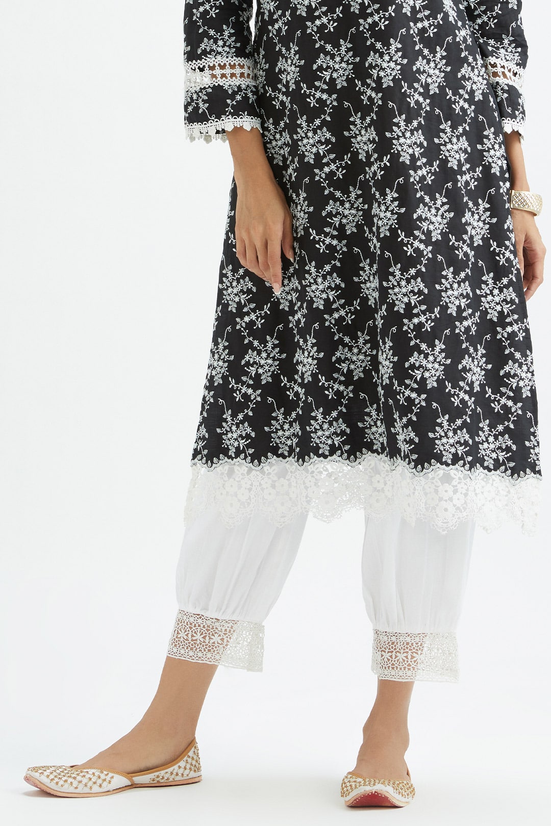 Brook Supima Satin Black Kurta Set