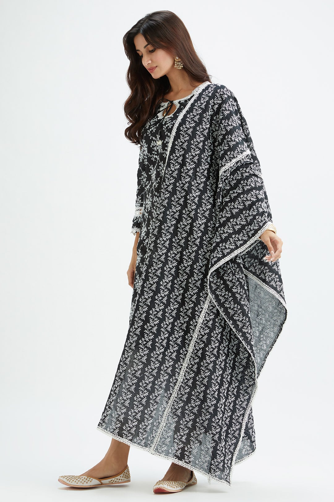 Brook Supima Satin Black Kurta Set