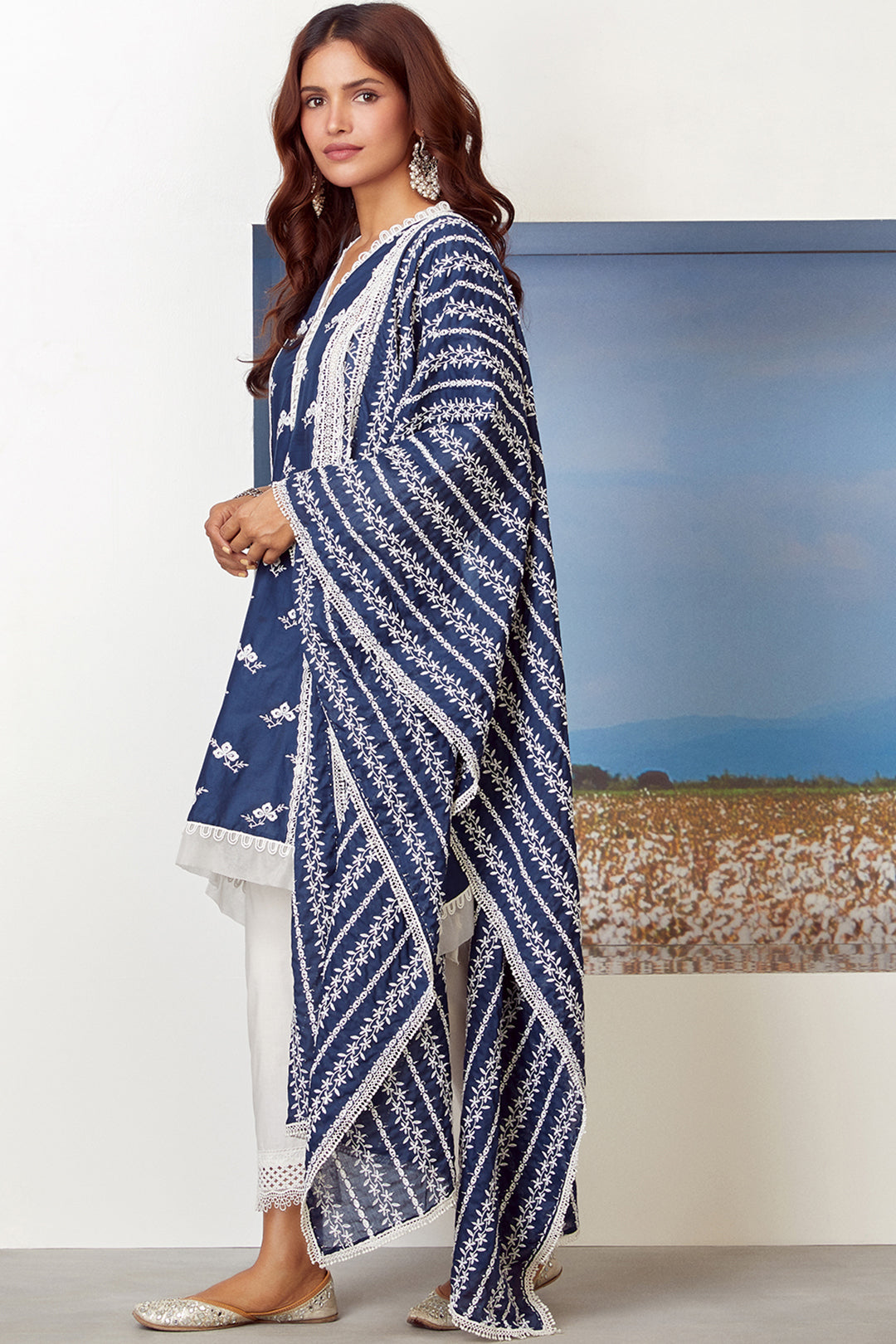 Armada Supima Cotton Navy Kurta Set