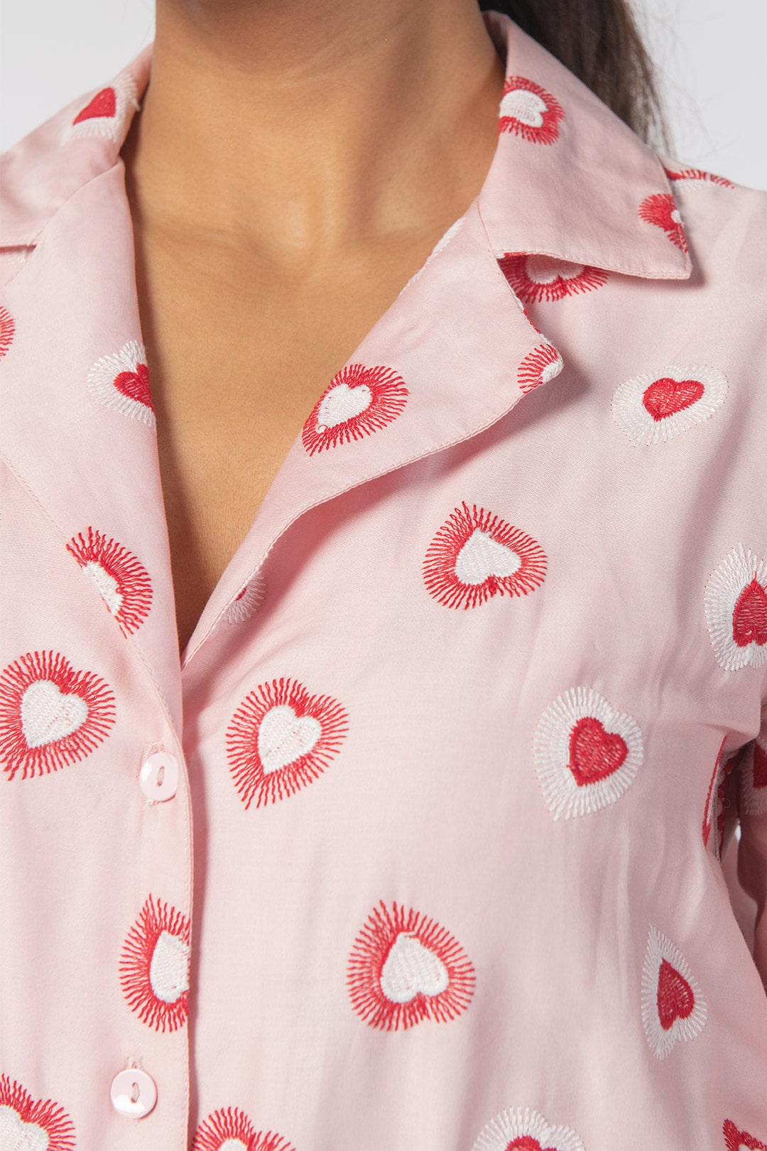 Caille Supima Cotton Pink Top Set