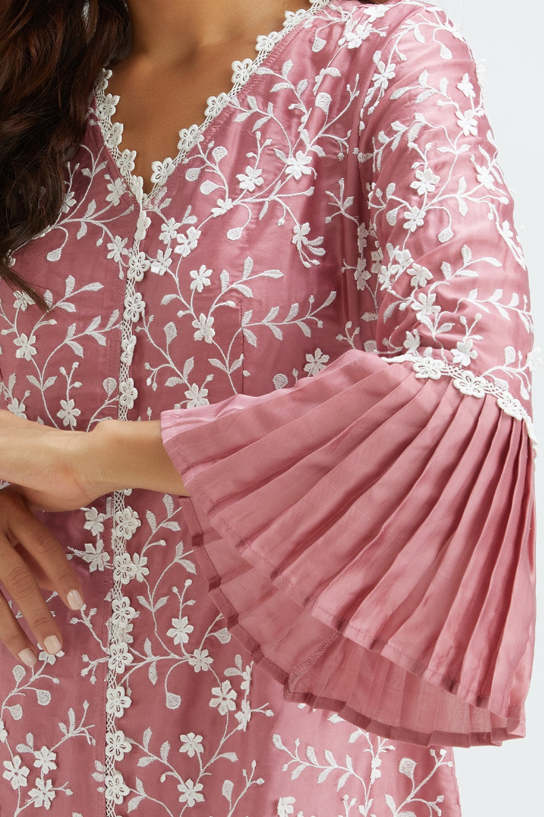 Cairo Cupro Silk Mauve Garara Set