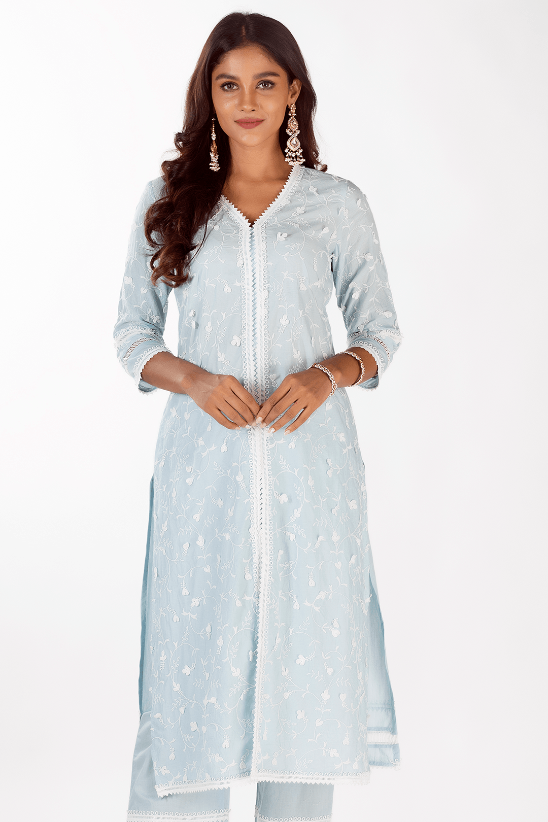Cali Supima Cotton Light Blue Kurta Set
