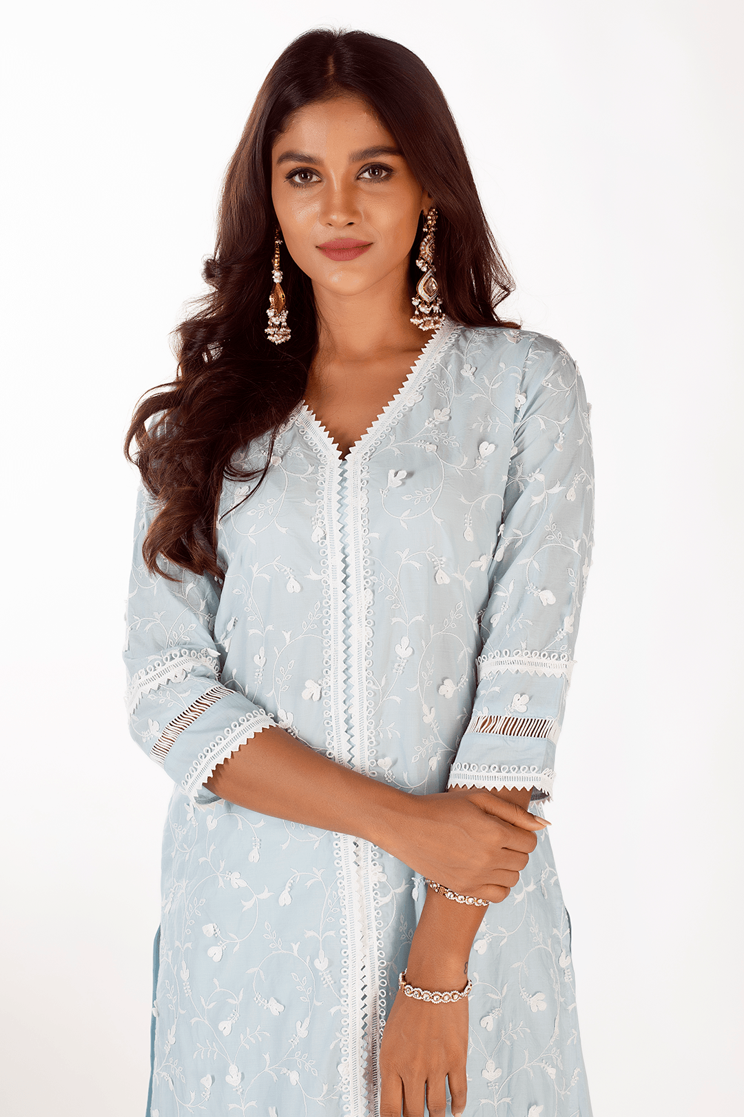 Cali Supima Cotton Light Blue Kurta Set