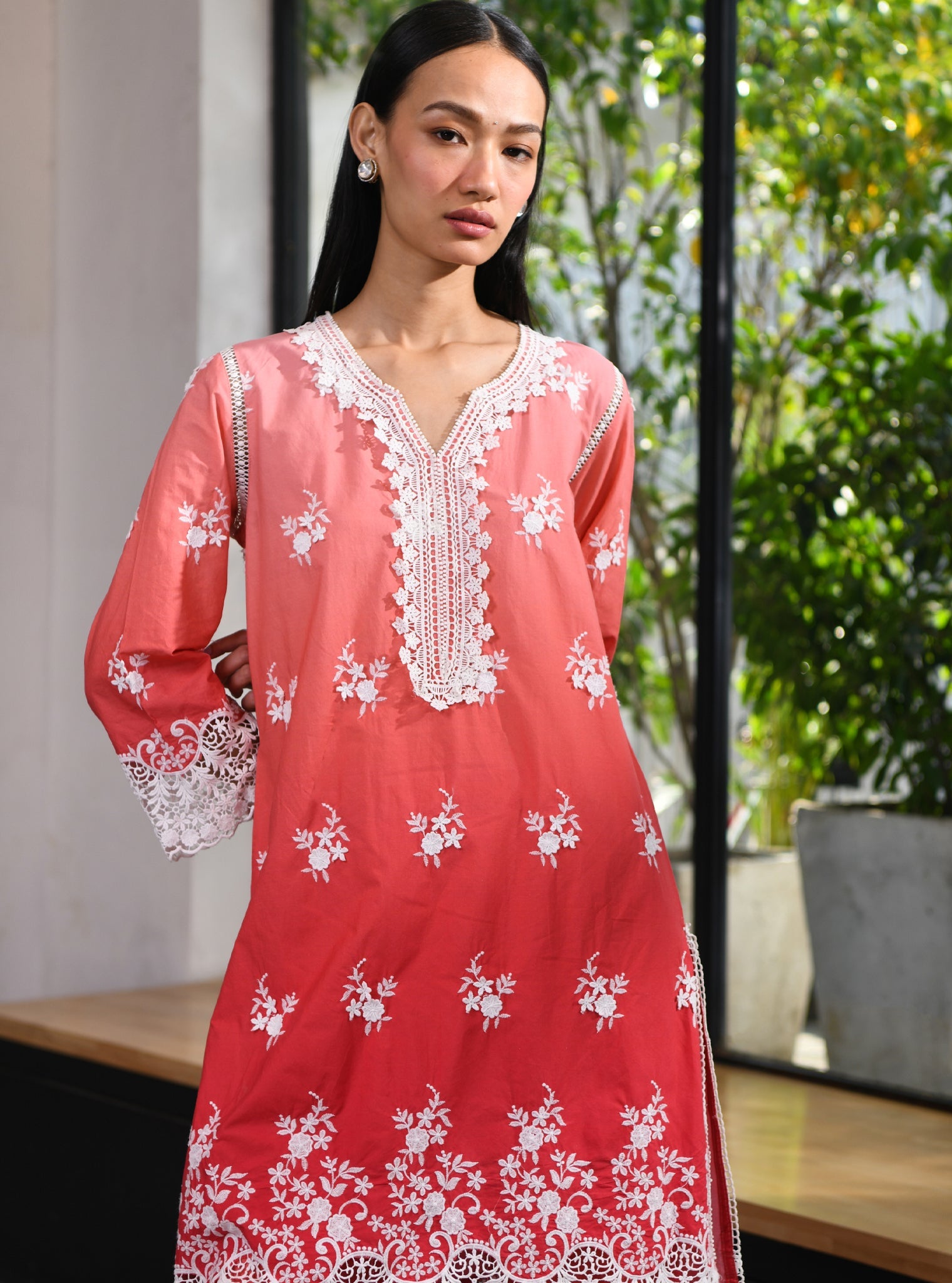 Chapoli Supima Cotton Red Kurta Set