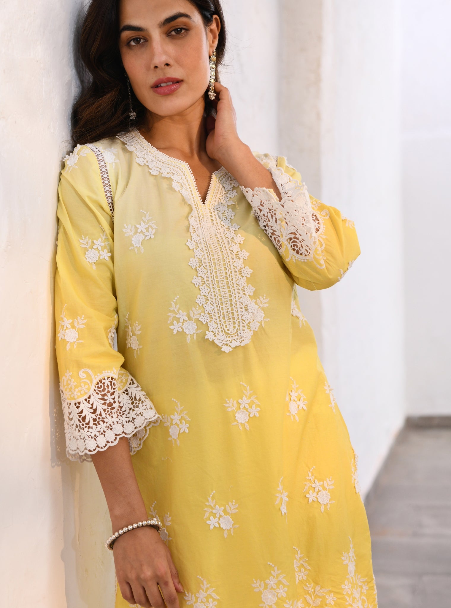 Chapoli Supima Cotton Yellow Kurta Set