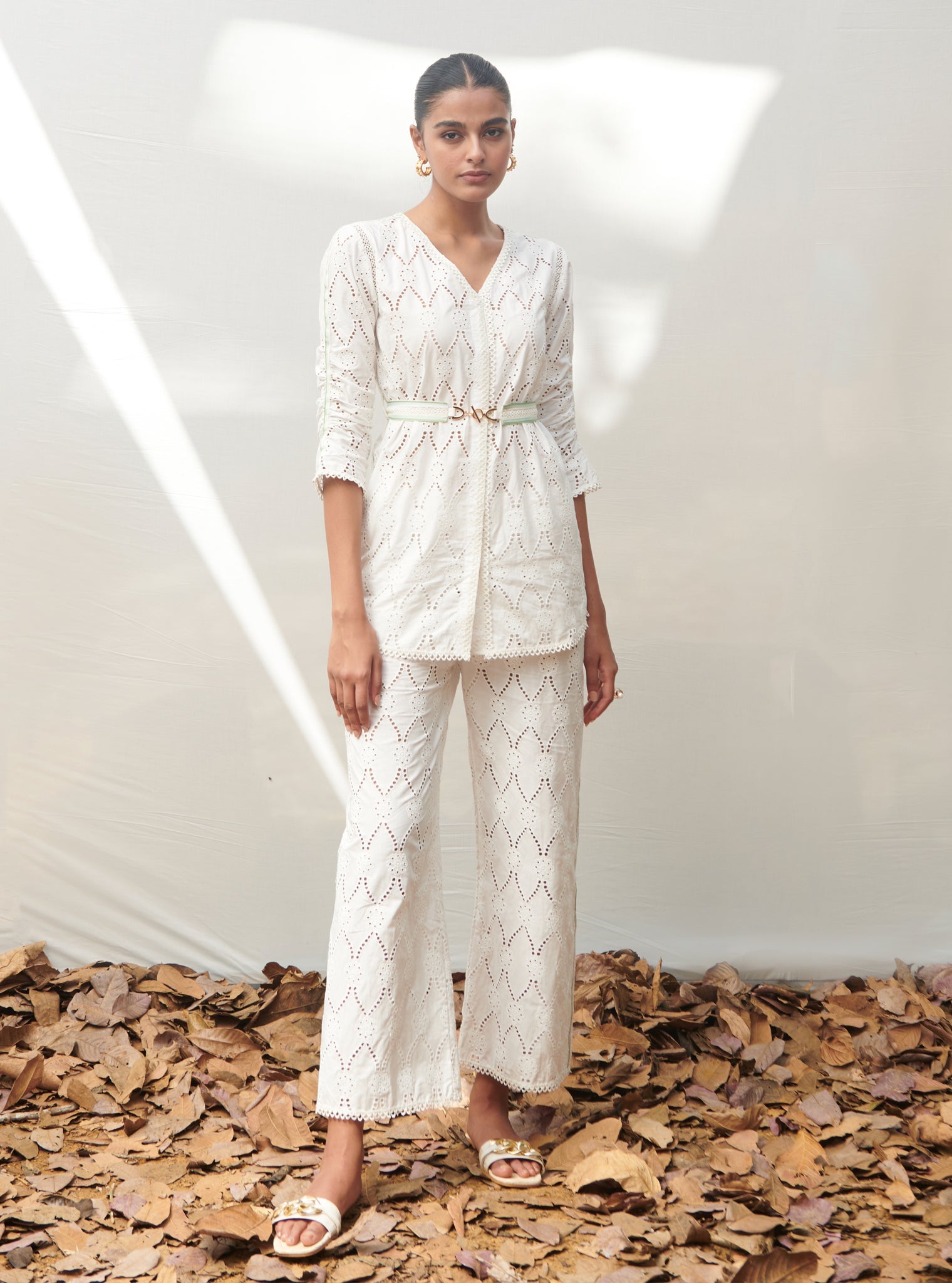 Cornelia Supima Cotton White Co-ord Set