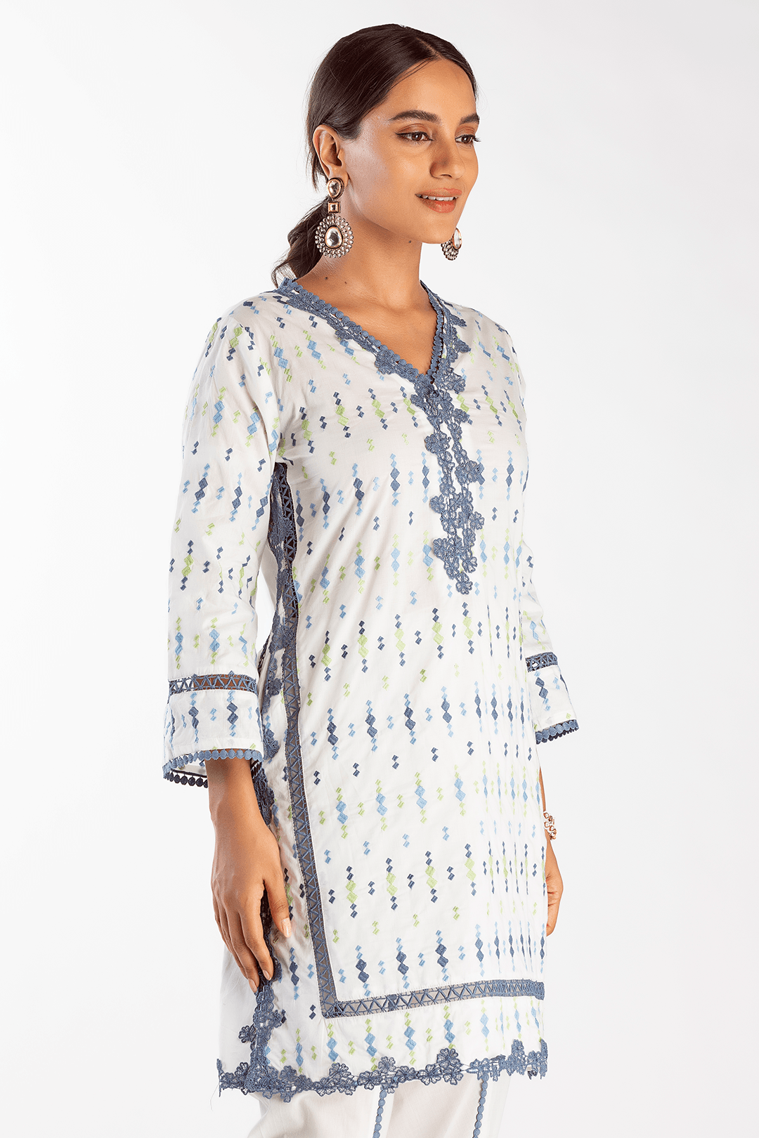 Cupid Supima Cotton White Kurta Set