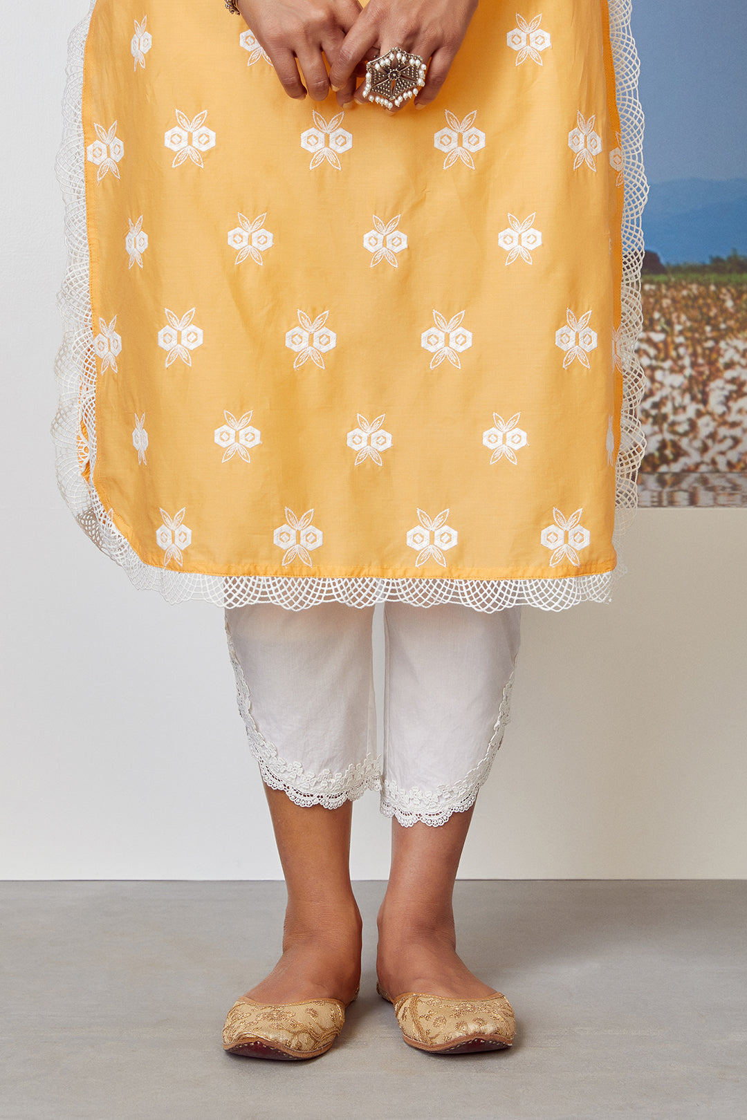 Dawn Supima Cotton Orange Kurta Set