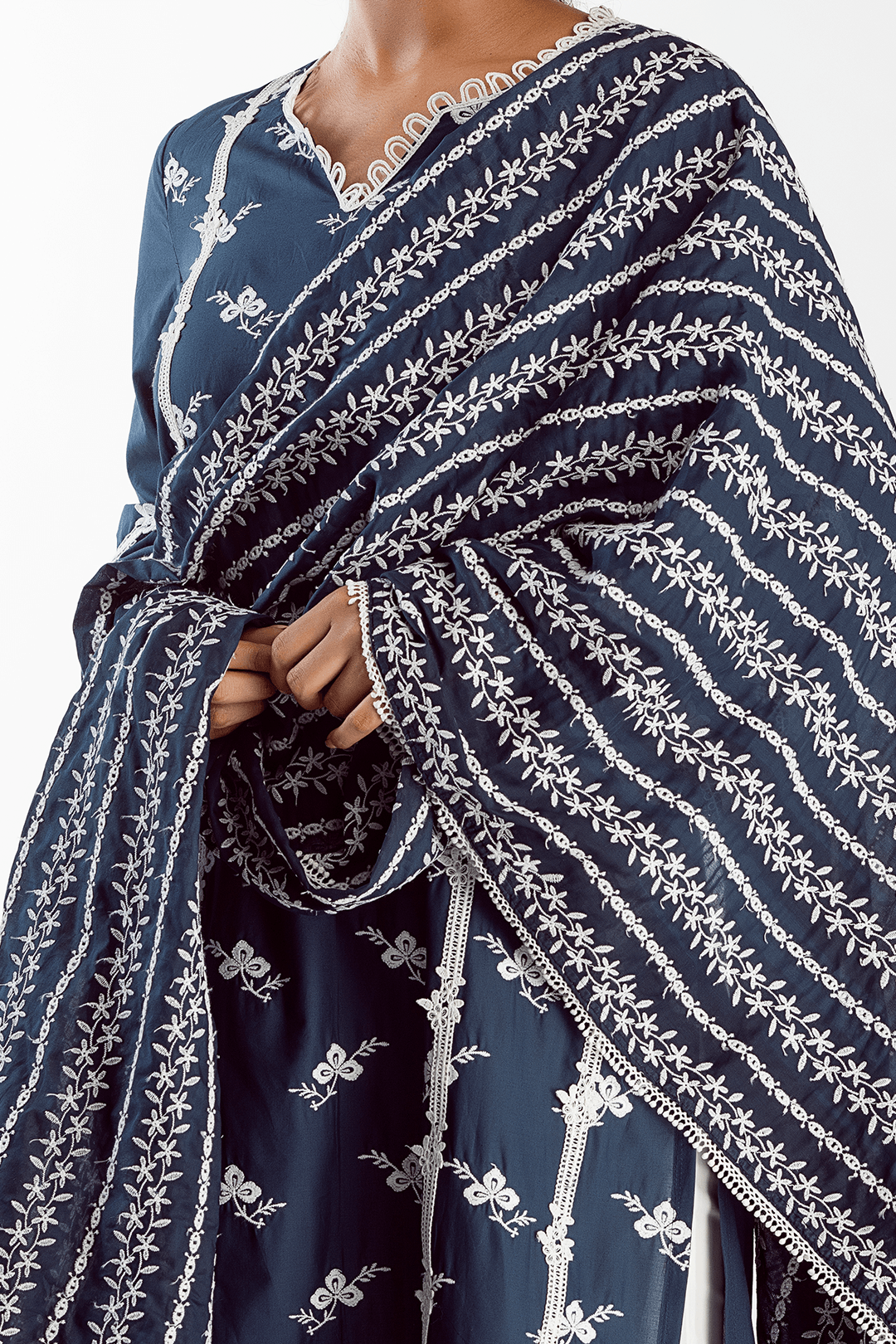 Eternity Supima Cotton Navy Kurta Set