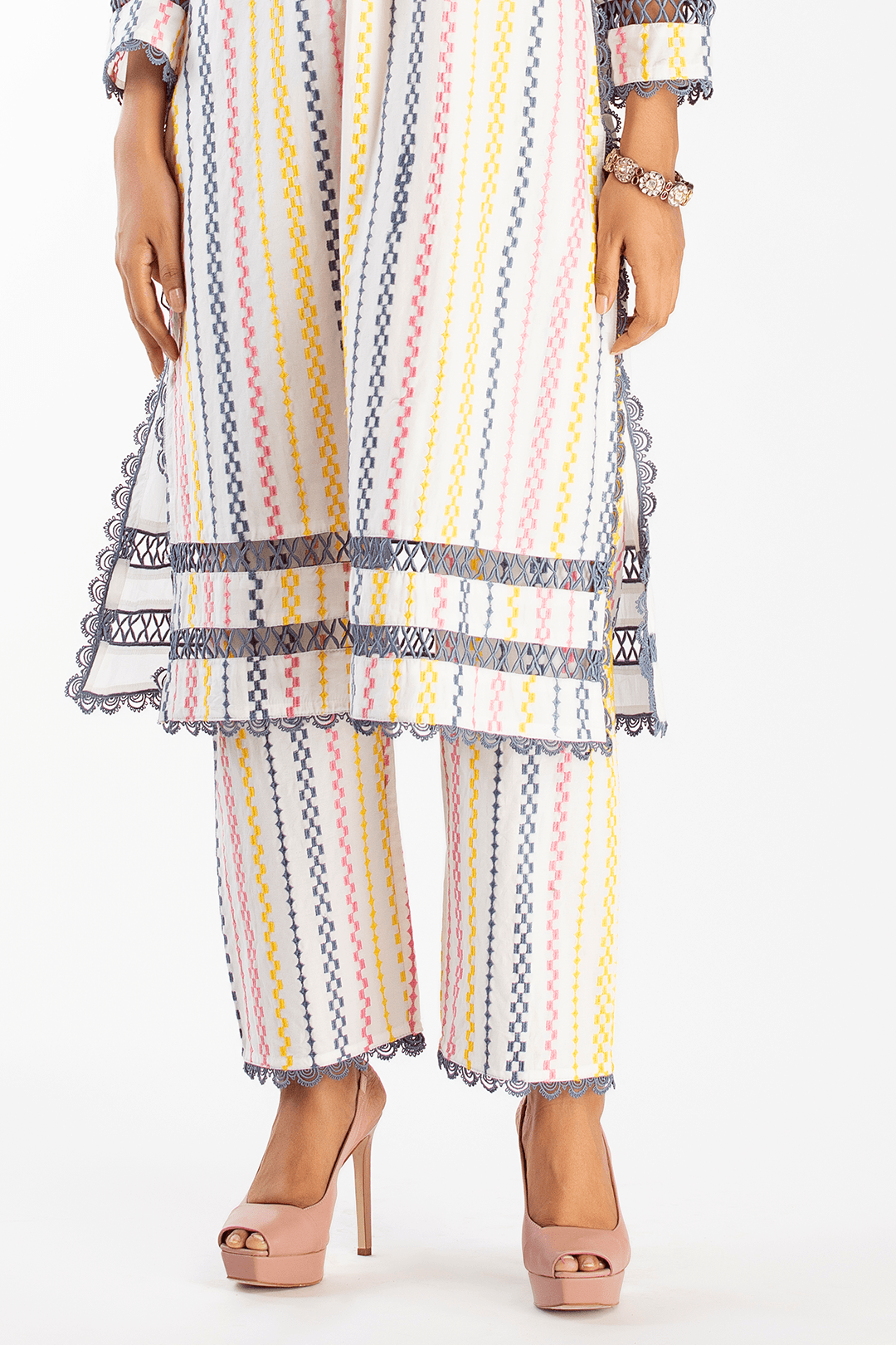 Eva Supima Cotton White Kurta Set