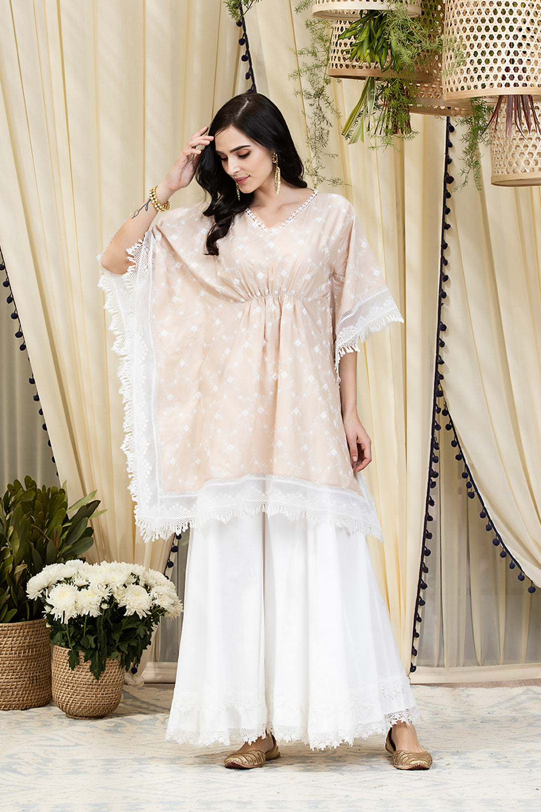 Fiore Supima Cotton Kurta with Sharara Set