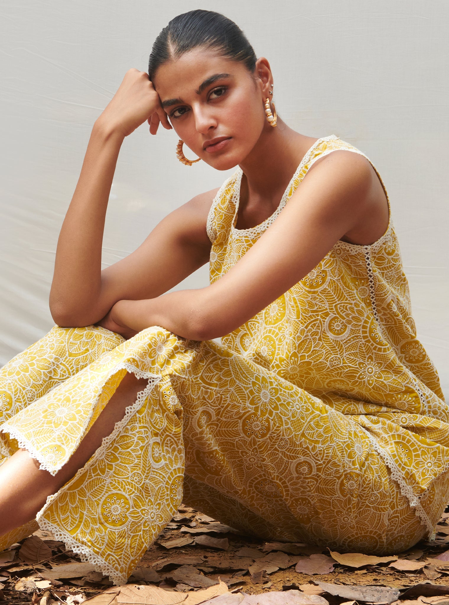 Gardenia Supima Cotton Yellow Co-ord Set