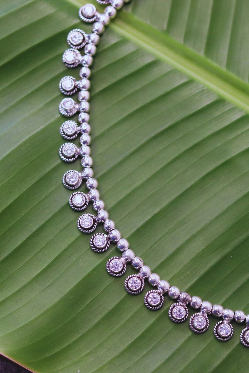 Pure Silver Heer Necklace