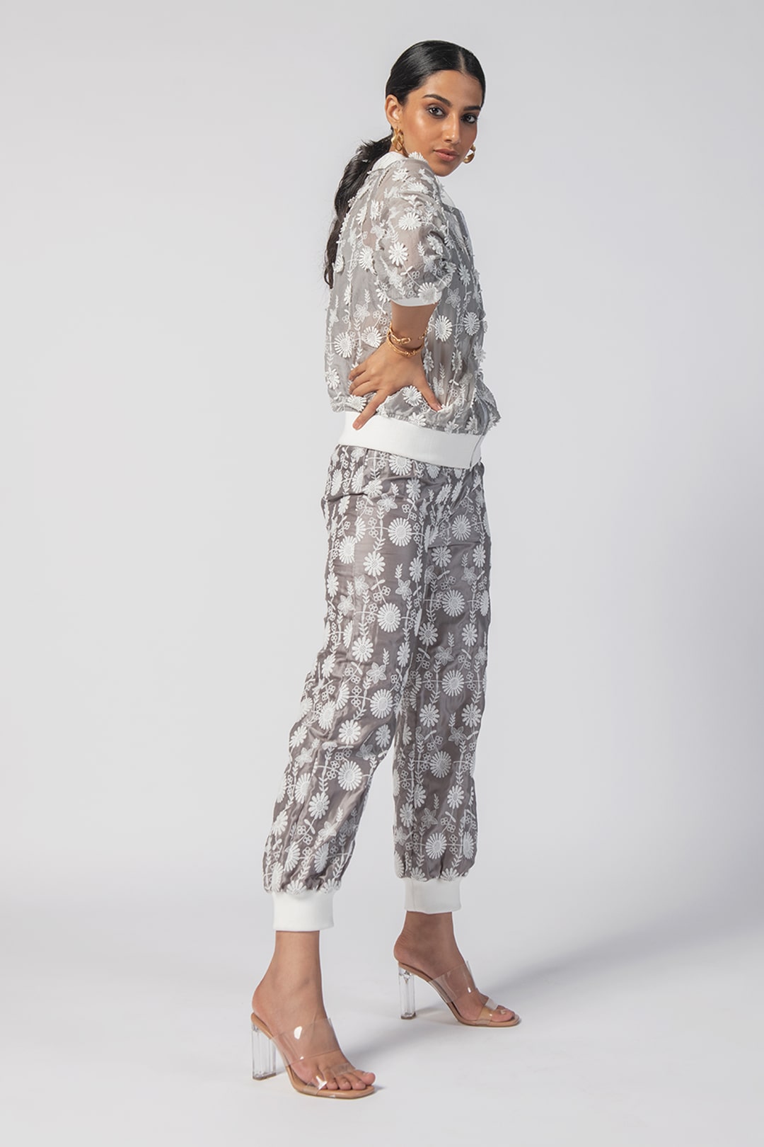 Juniper Organza Grey Jacket Co-Ord Set