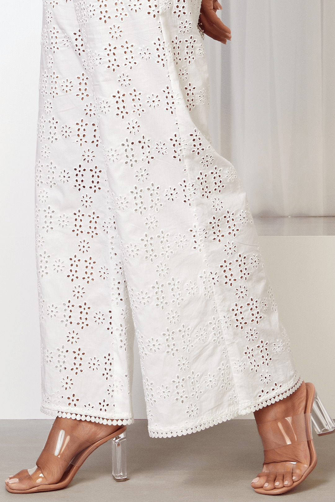 Lea Supima Cotton White Top Set