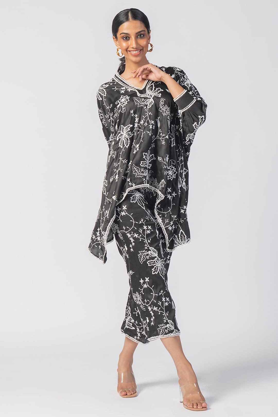 Lonain Cupro Black Co-Ord Set
