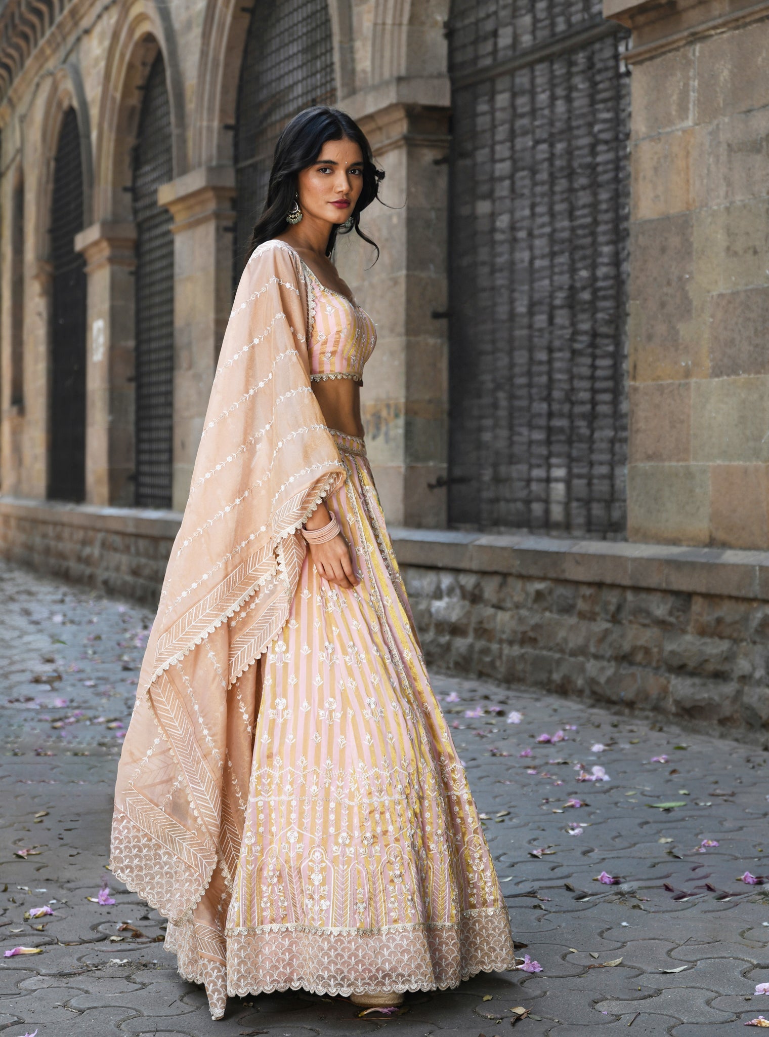 Sindhuri Banarsi Light Pink Lehenga