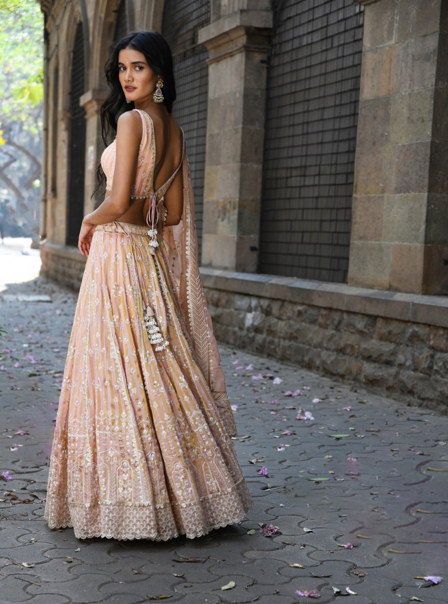 Sindhuri Banarsi Light Pink Lehenga