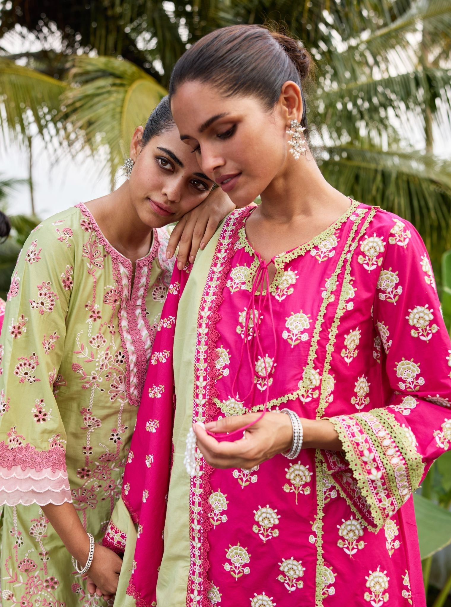 Alagi Supima Cotton Fuchsia Kurta With Farshi Salwar
