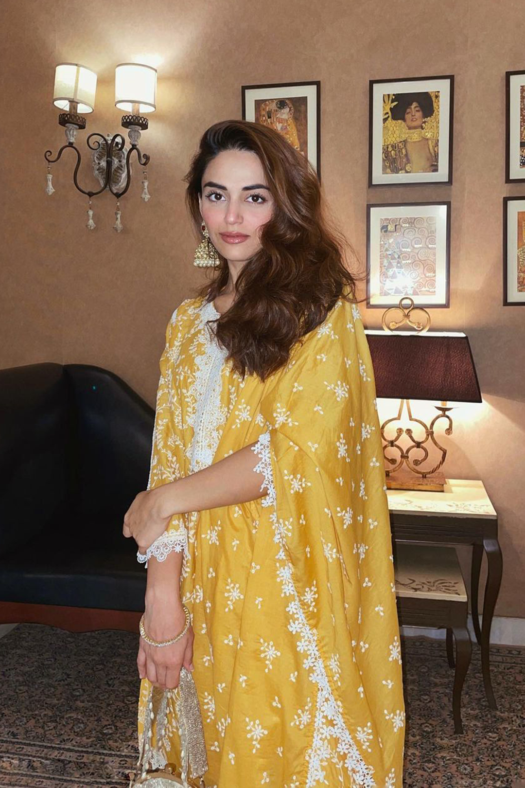 Mulmul Supima Cotton Merlin Mustard Kurta