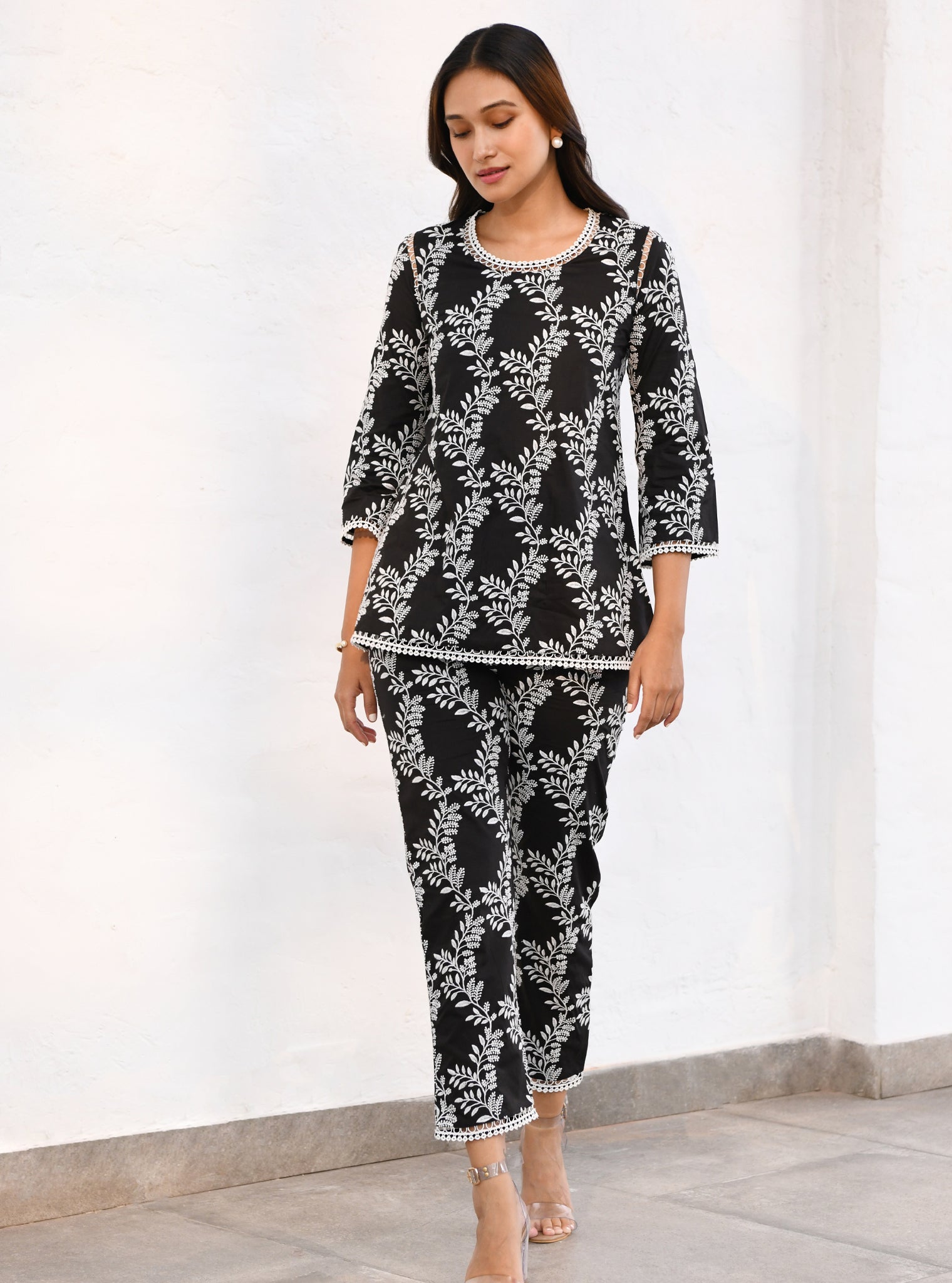 Milton Supima Cotton Black Co-ord Set