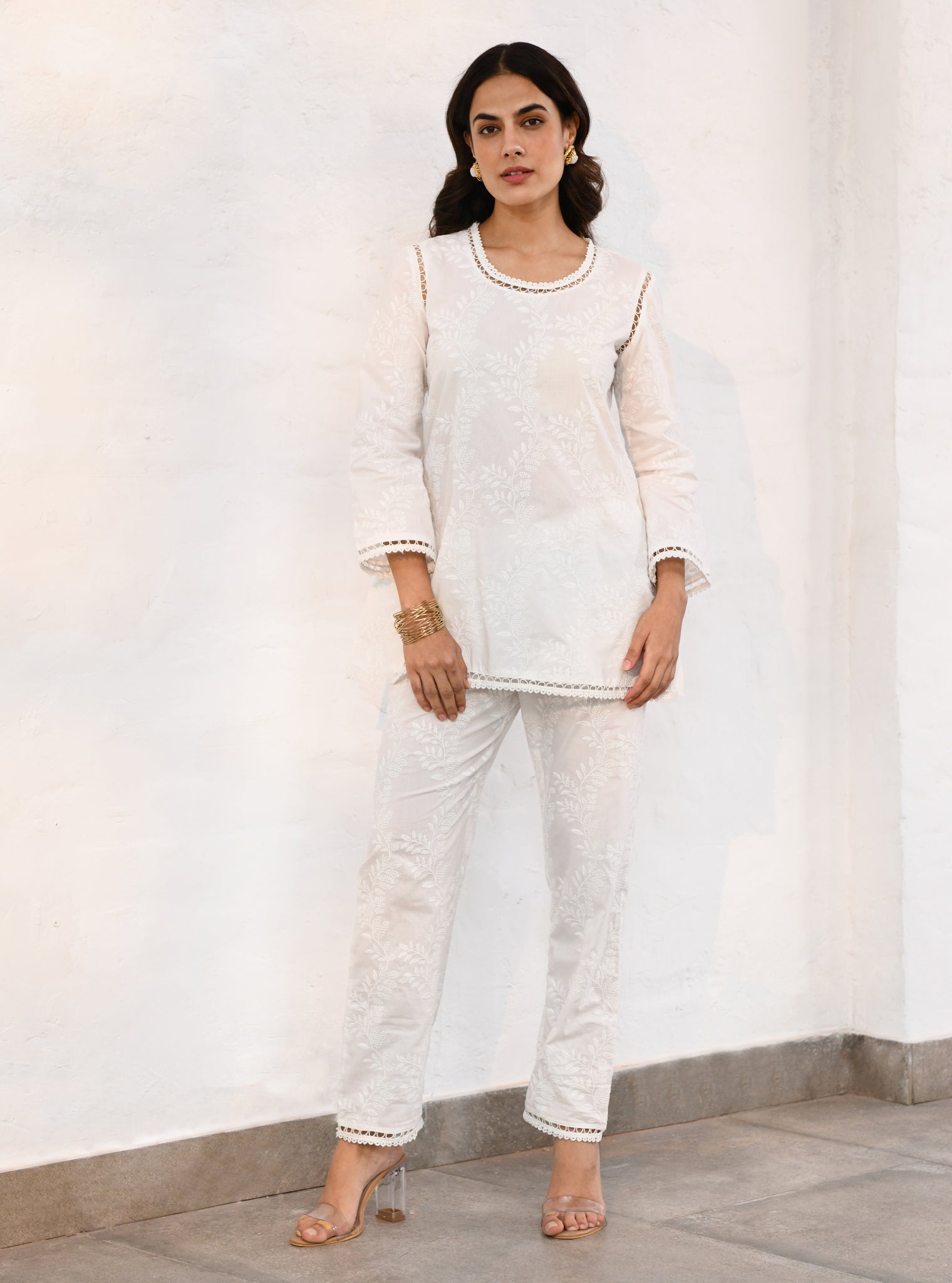 Milton Supima Cotton White Co-ord Set