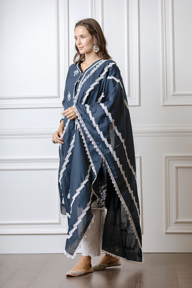 Amber Navy Kurta Set