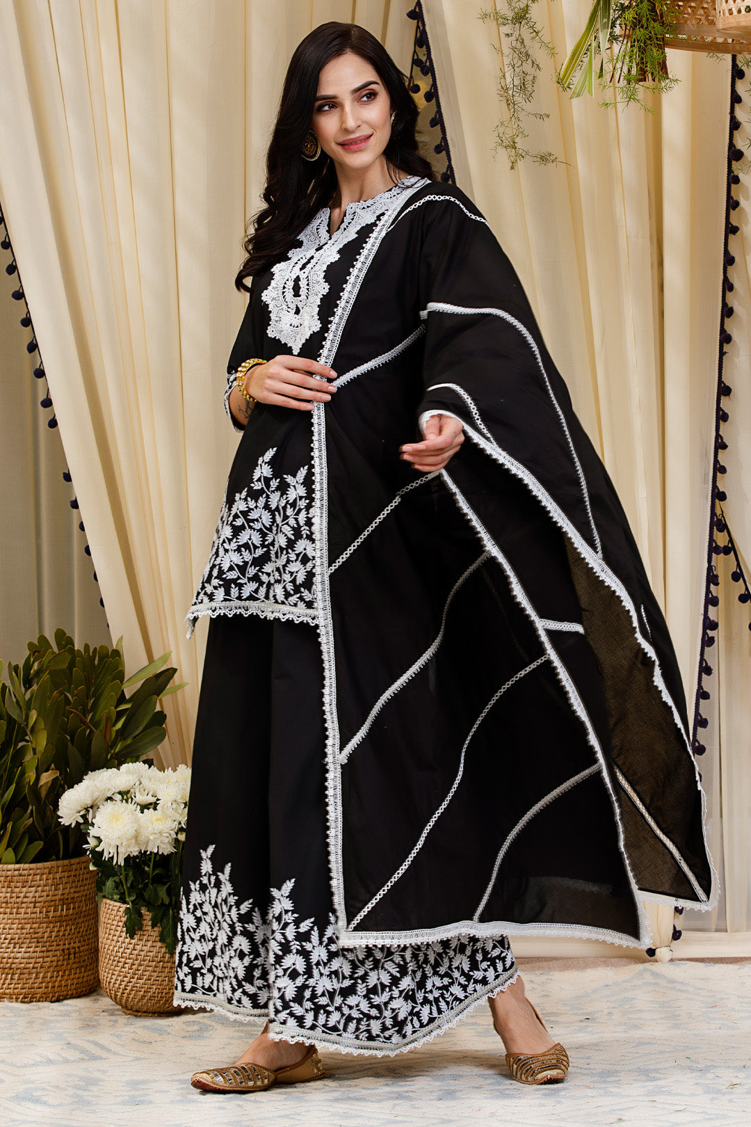 Dona Supima Cotton Kurta with Palazzo Set