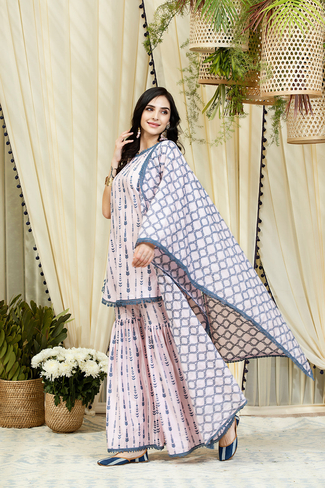 Lisa Supima Cotton Kurta with Garara Set