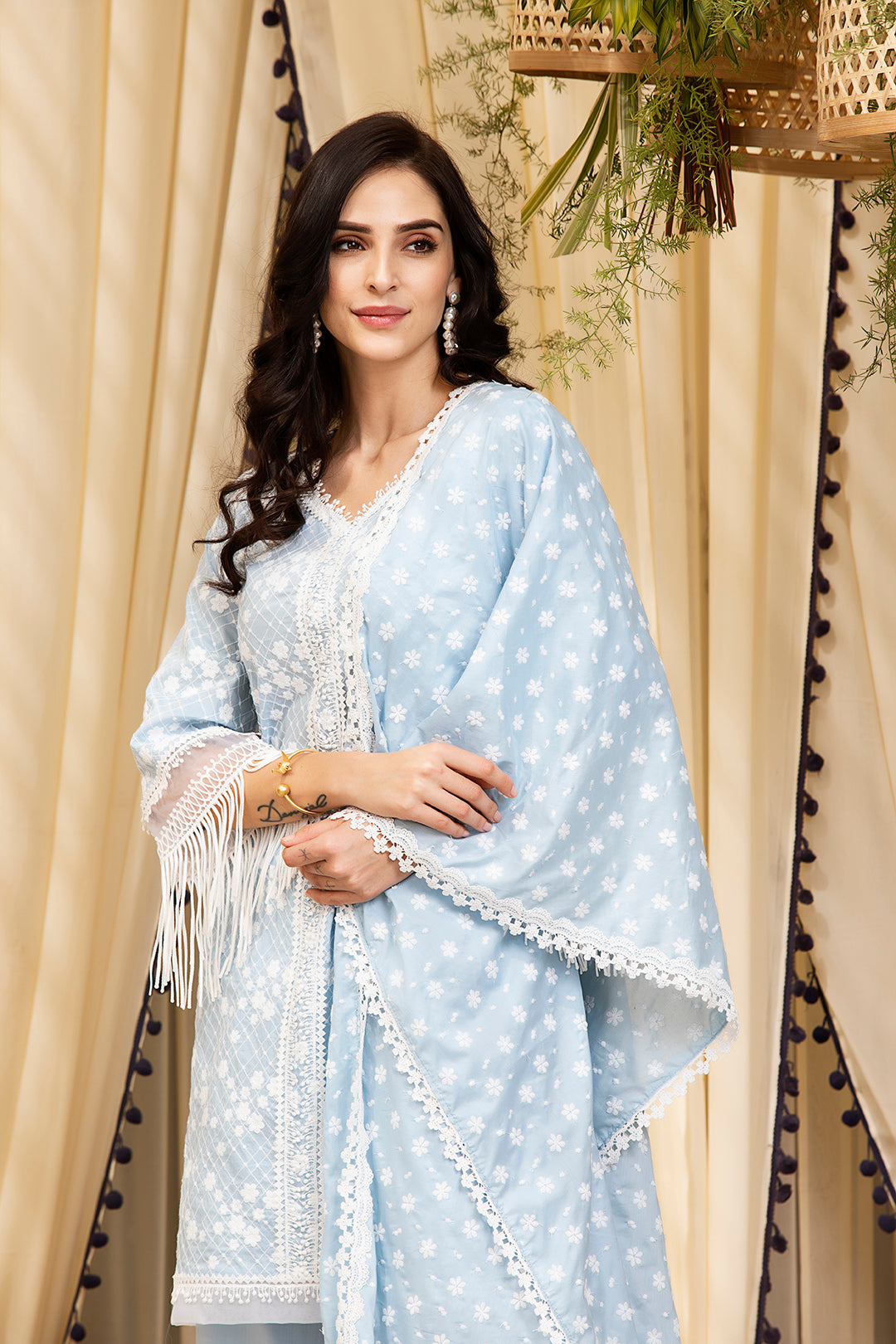 Lina Supima Cotton Kurta with Palazzo Set