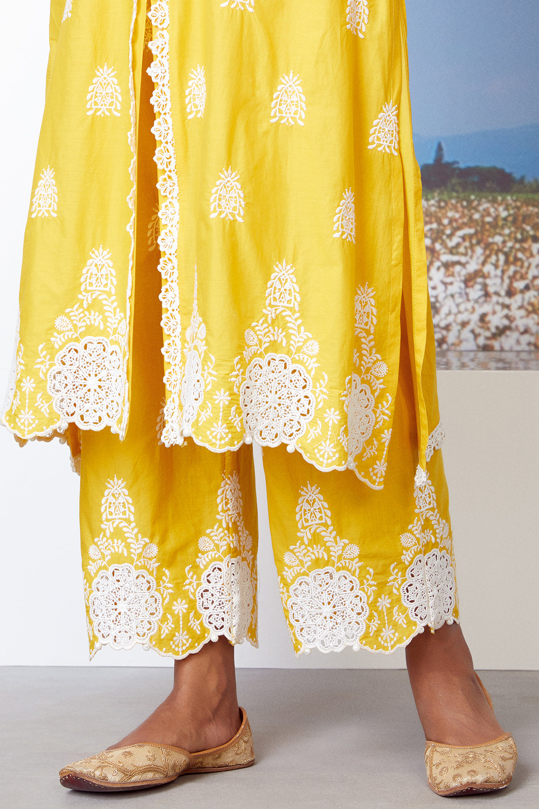 Oracle Supima Cotton Mango Kurta with Palazzo Set