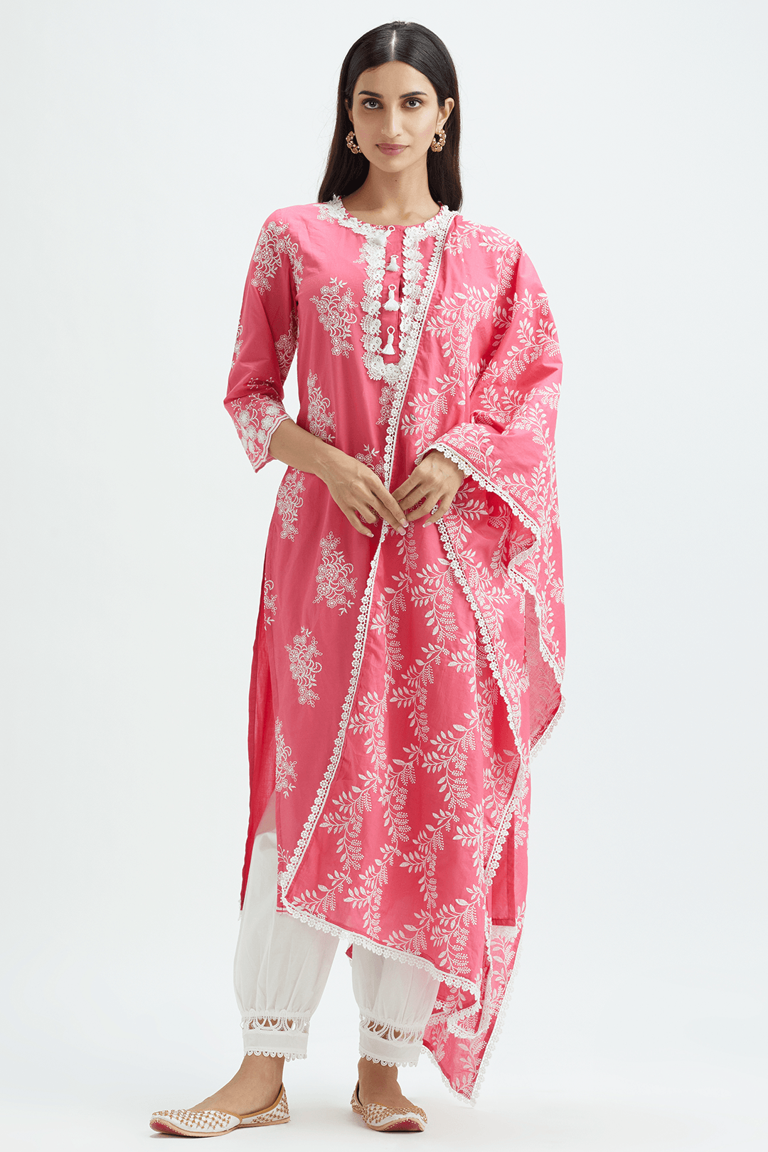 Perla Supima Cotton Pink Kurta set