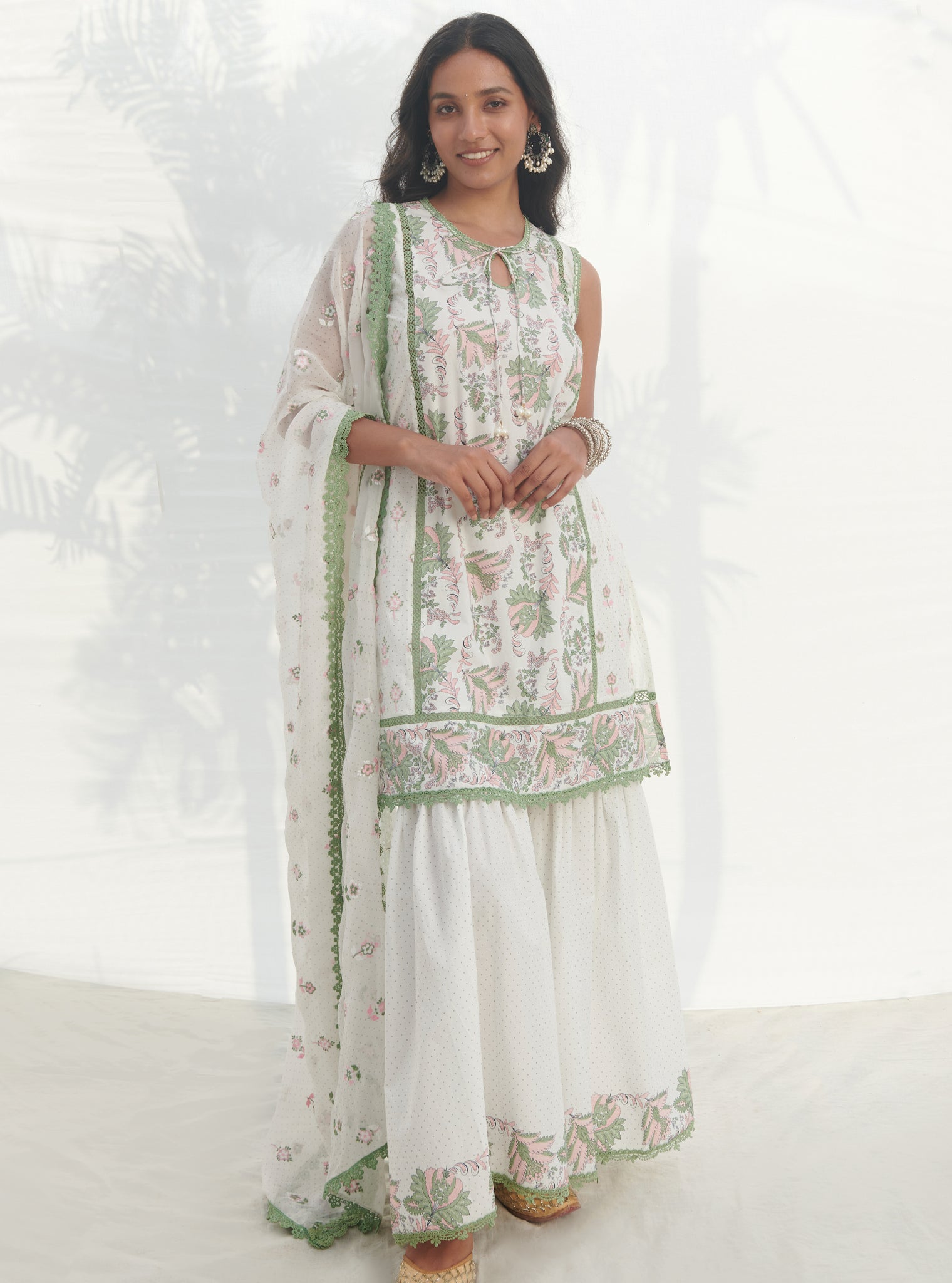 Sakura Supima Cotton Green Kurta Set