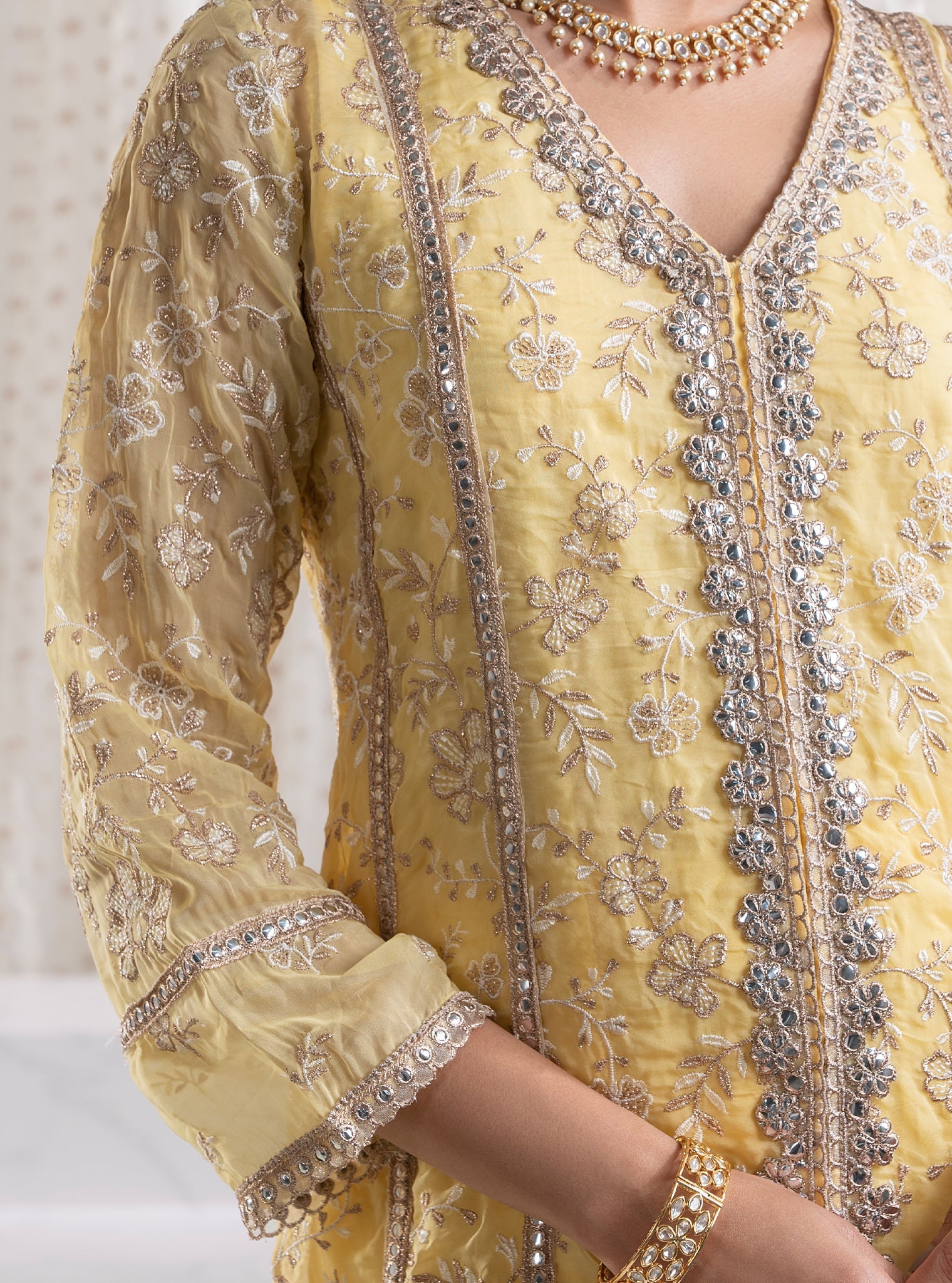 Sawariya Organza Yellow Kurta Set