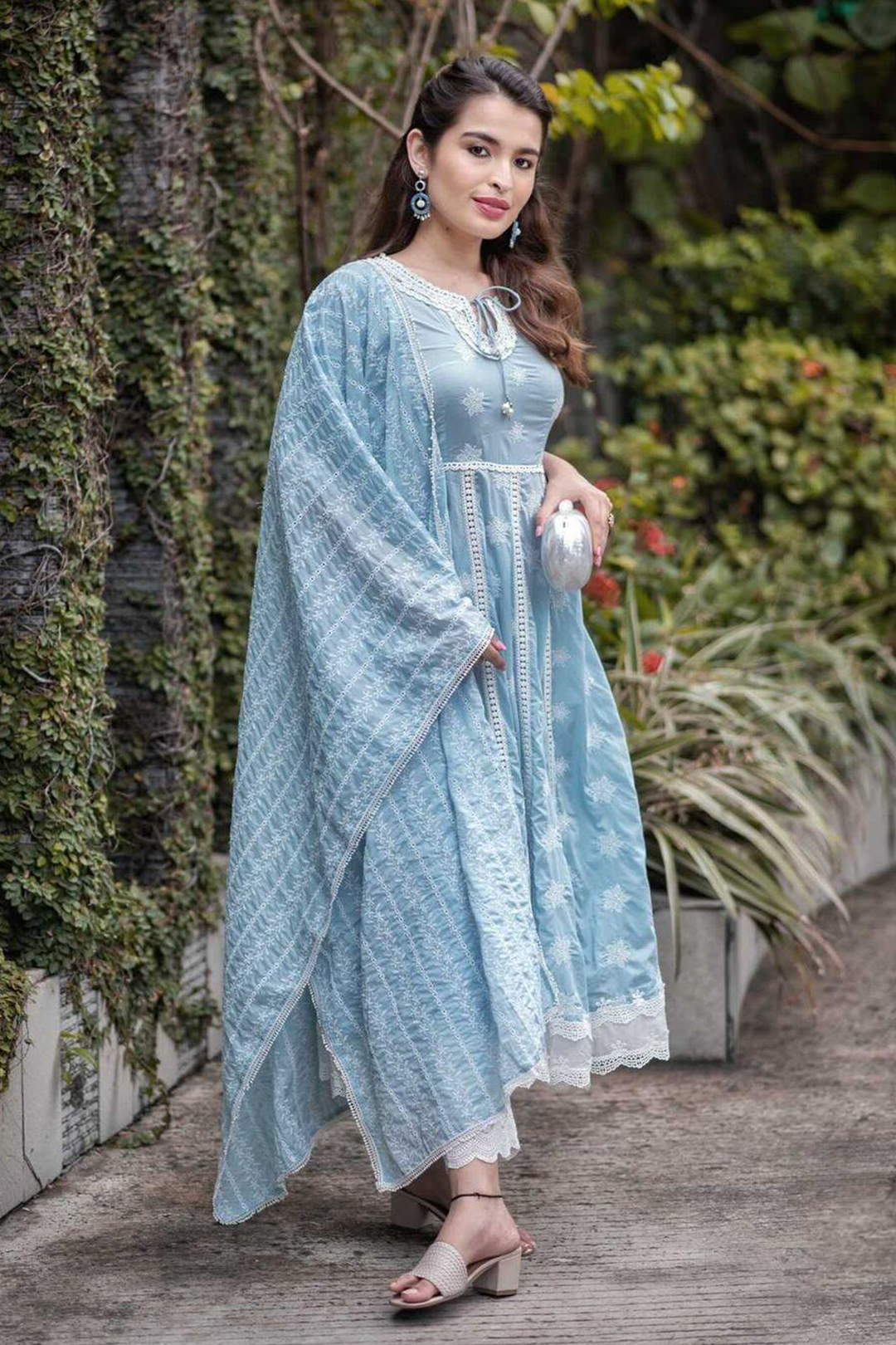 Star Gaze Supima Cotton Light Blue Kurta Set