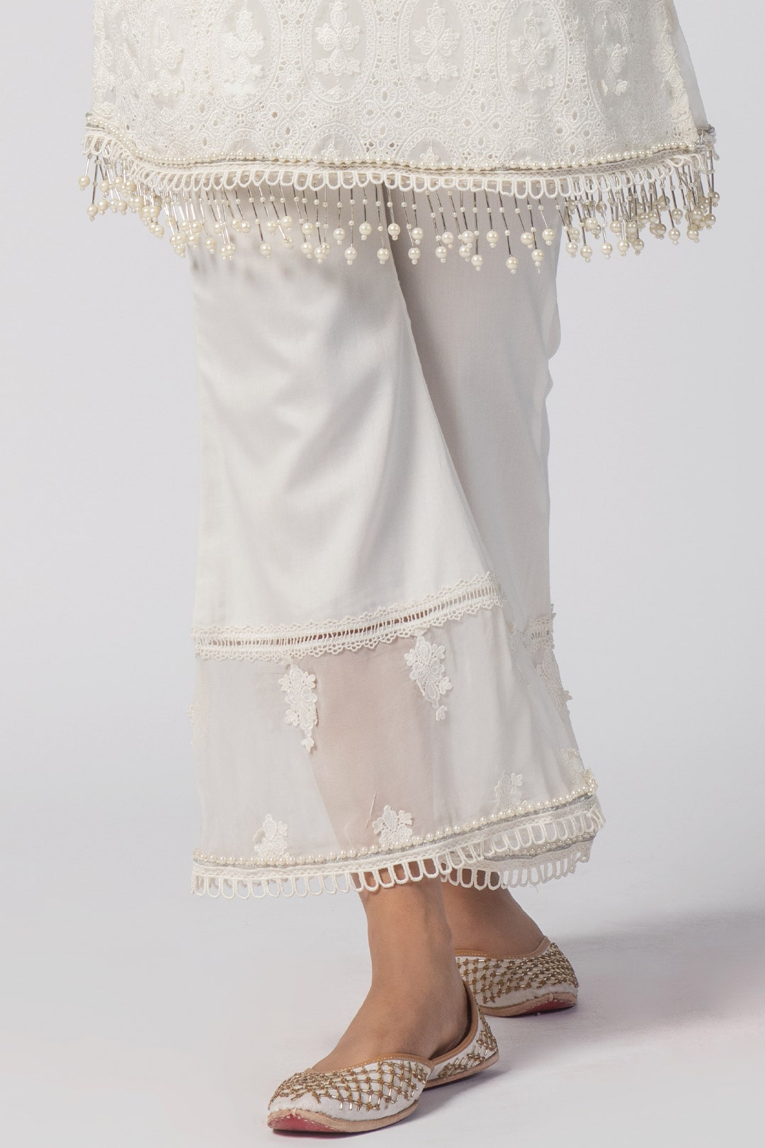 Mulmul Organza Savannah Off White Pant