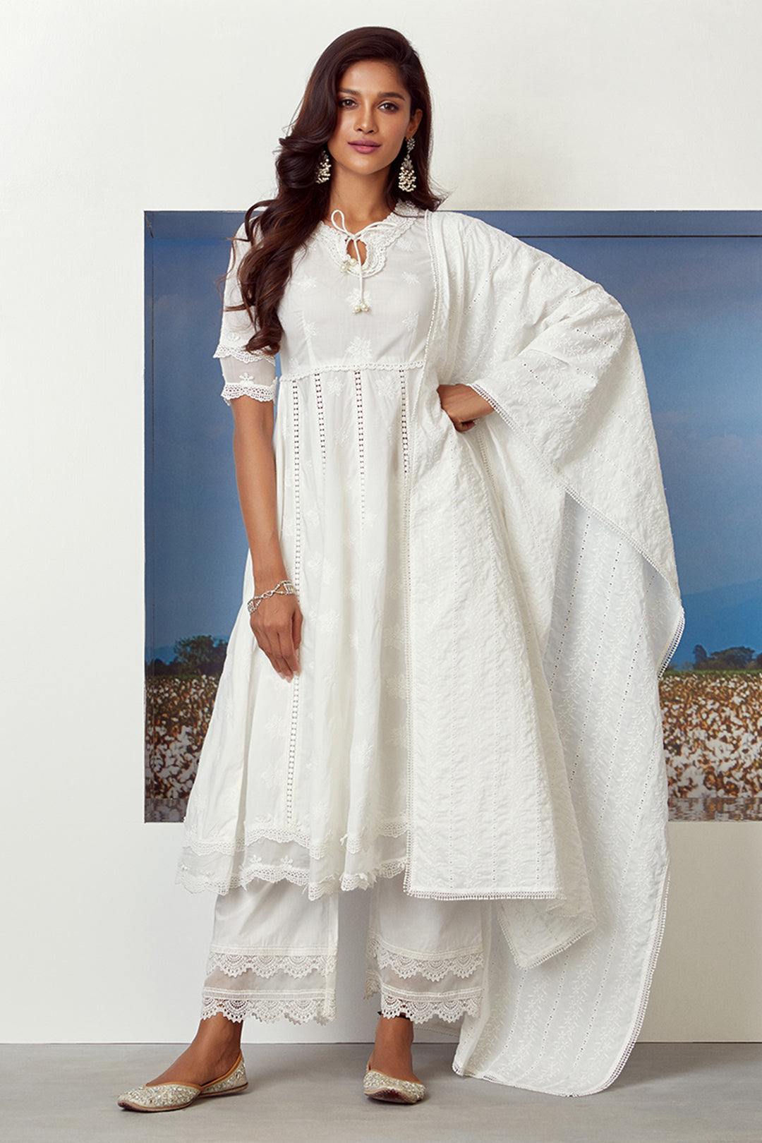 Star Gaze Supima Cotton Kurta with Palazzo Set
