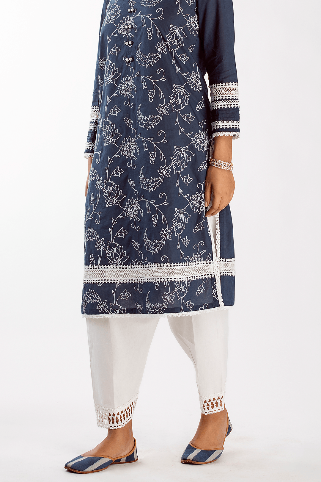 Mulmul Supima Cotton Slim Salwar White