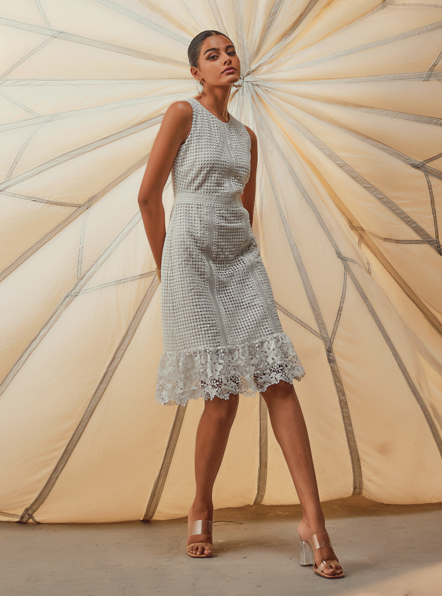 Guipure Skye Supima Cotton White Dress