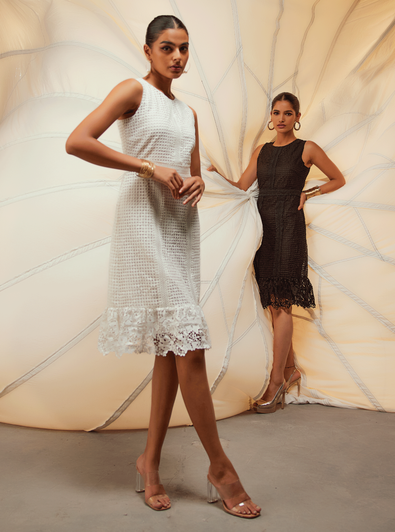 Guipure Skye Supima Cotton Black Dress